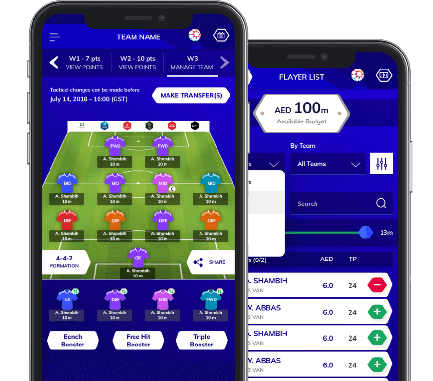 The official fantasy gaming app of one of the biggest leagues in the gulf