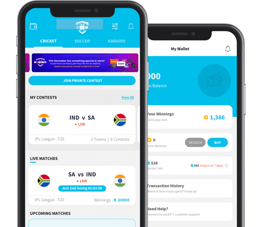  A daily fantasy tournament game offering fantasy contests to the Cricket & Football fanatics of UAE