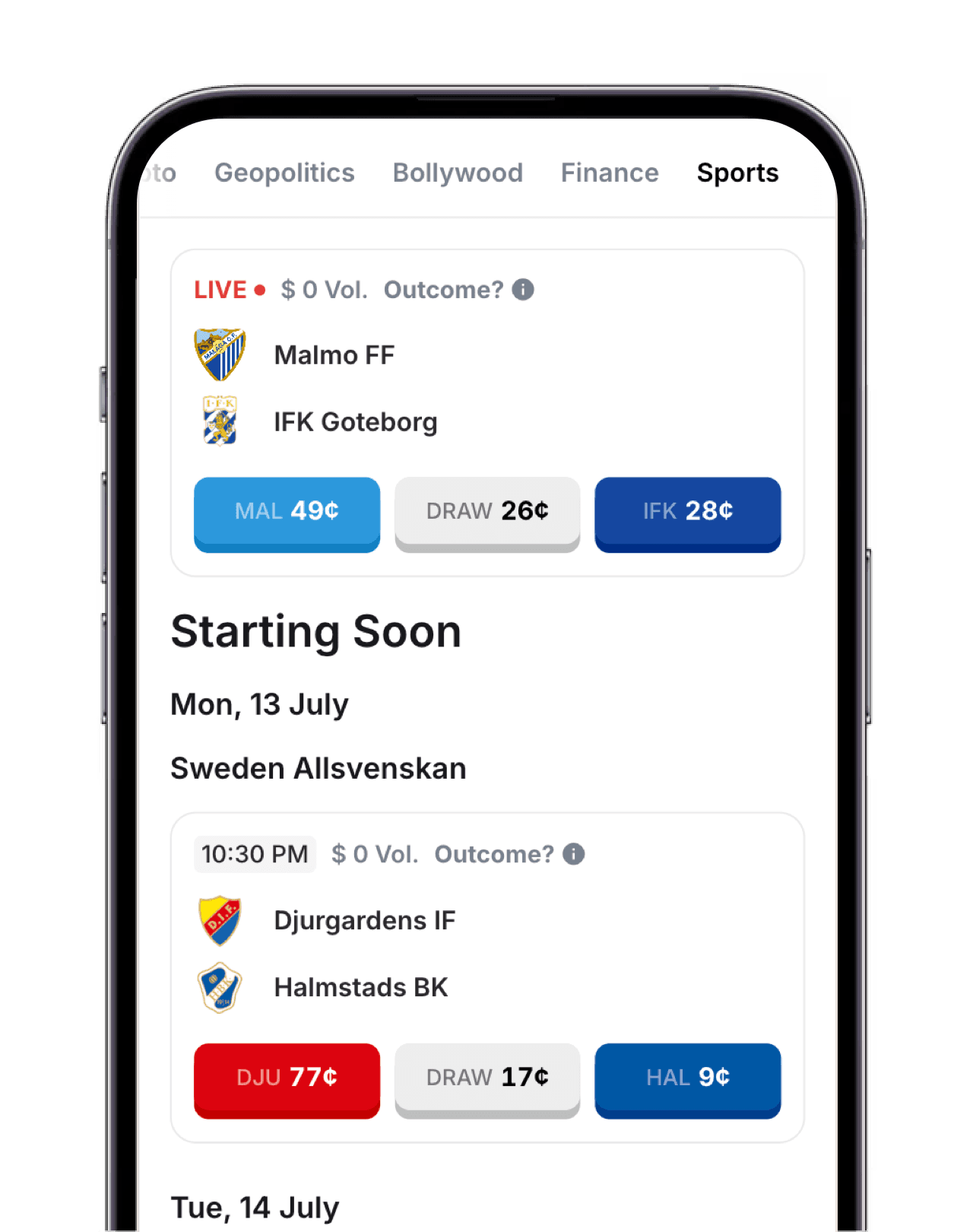 Prediction markets for iGaming operators